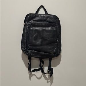 Wilsons Leather Black Urban Backpack Sleek Design